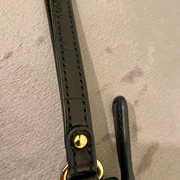 MICHAEL KORS BLACK LEATHER MAKE-UP BAG OR SMALL HANDBAG NEW WITHOUT TAGS (NWOT) - Picture 3 of 8